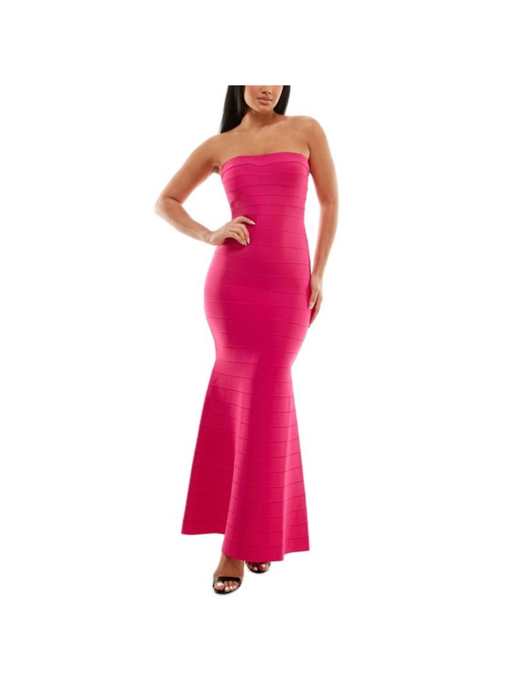 Bebe Strapless Bandage Gown